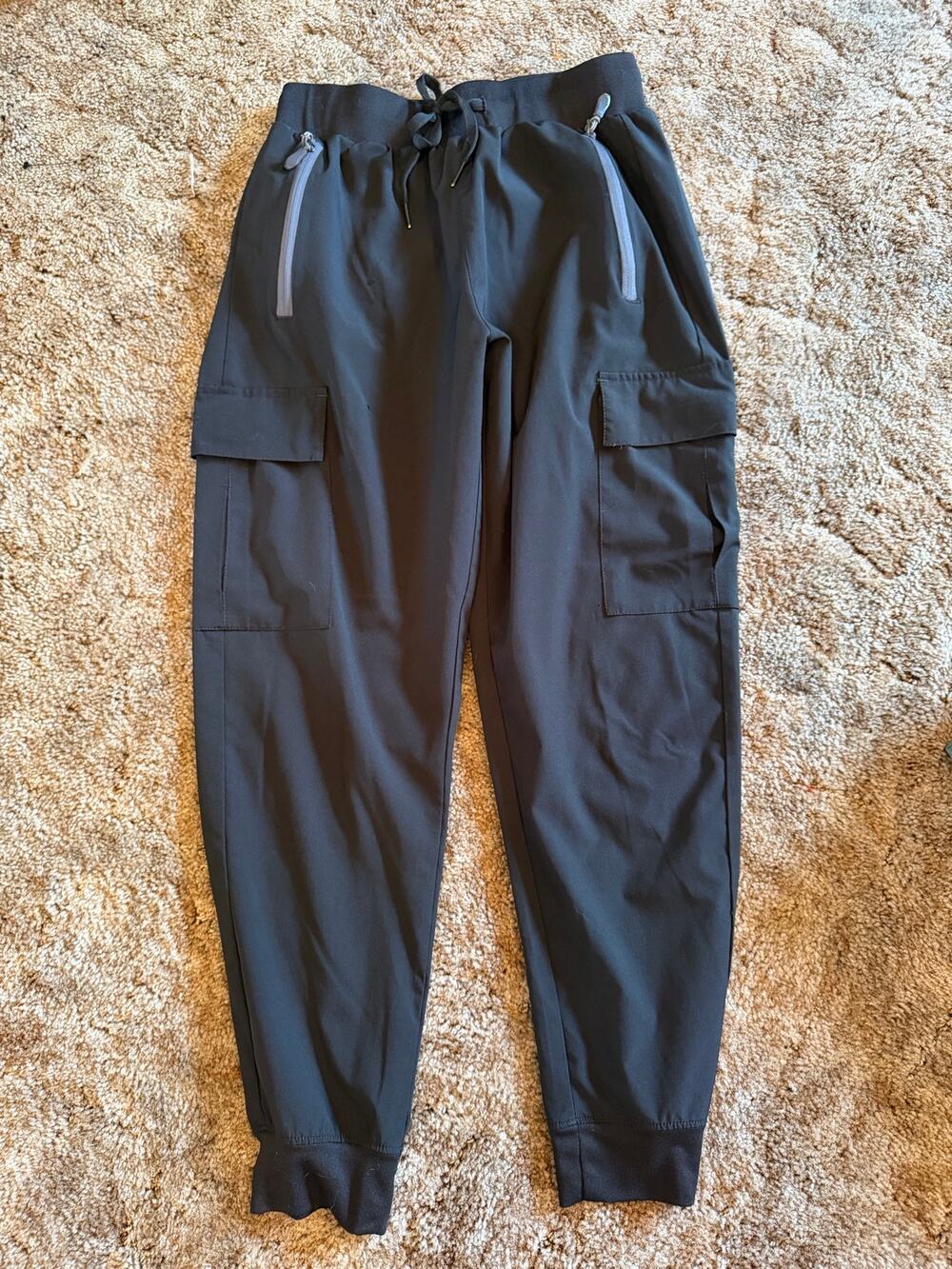 EUC Libin Women's Lightweight Quick-Dry Cargo Joggers Black Loungewear